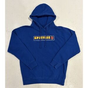 Spitfire The End Skate Sweatshirt Hoodie Size Medium Blue Y2K Skateboarding